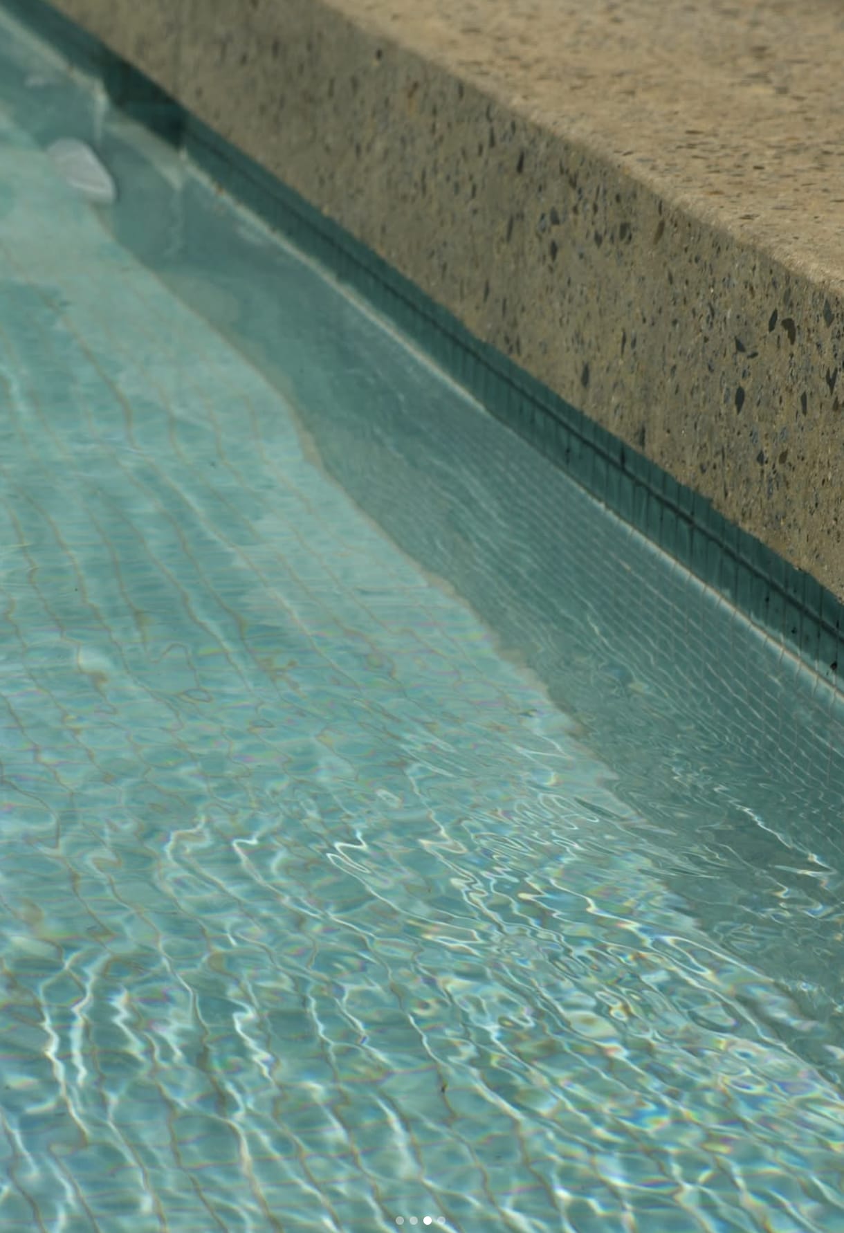 Pool edge and coping in detail