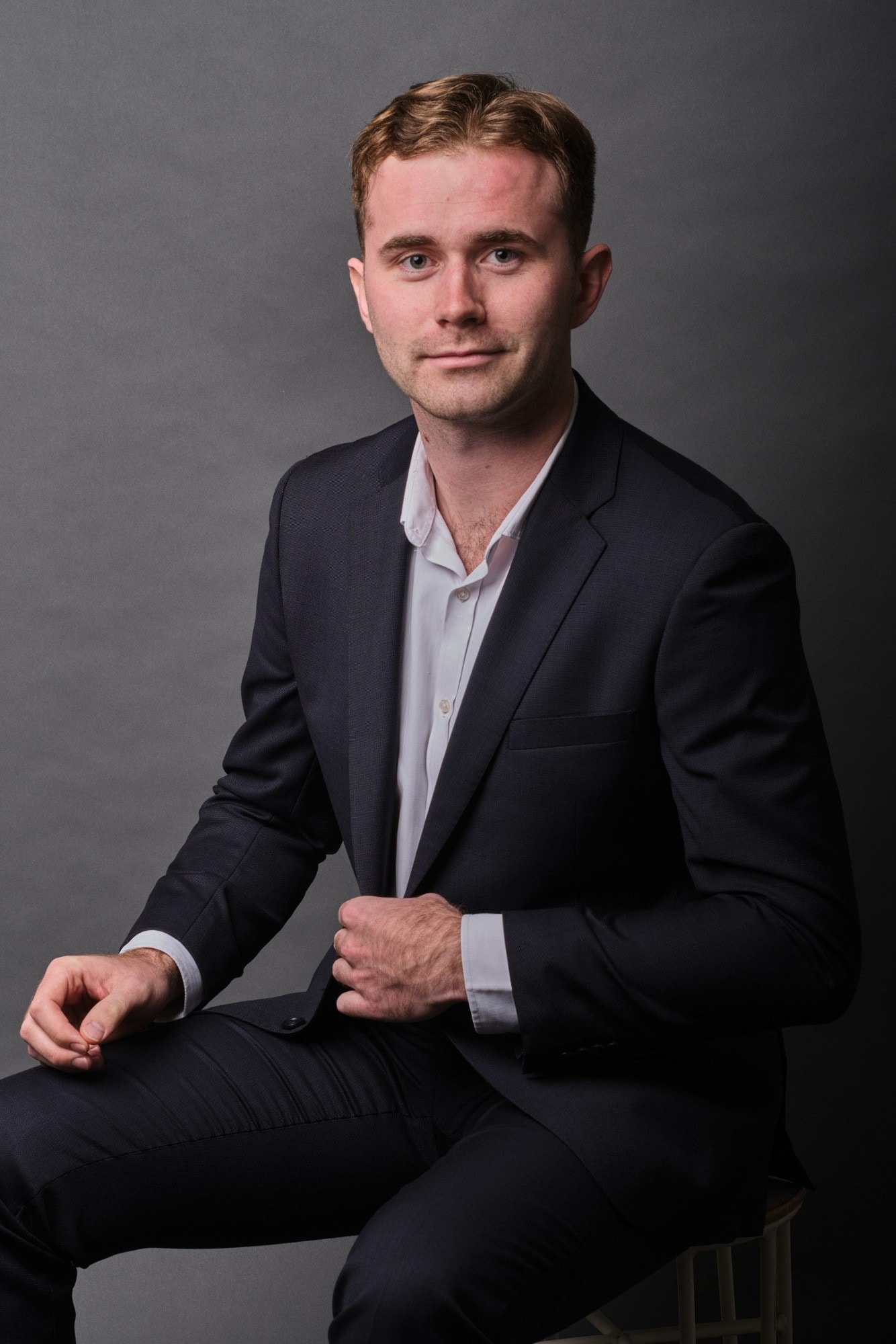 Studio portrait of a man in a suit